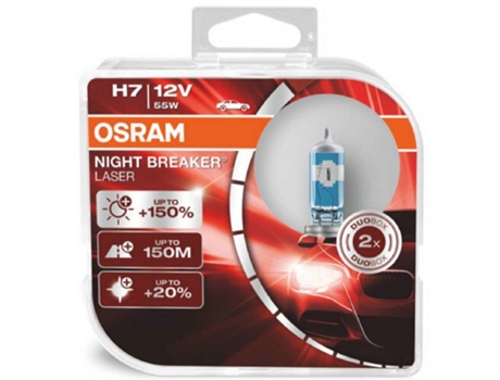 Juego de 2 Lámparas para Carros H7 OSRAM Night Breaker Laser Next G 12V 55W