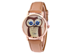 Reloj De Cuarzo Analógico Casual Para Mujer Con Correa De Pu Zhoulianfa Light Coffee
