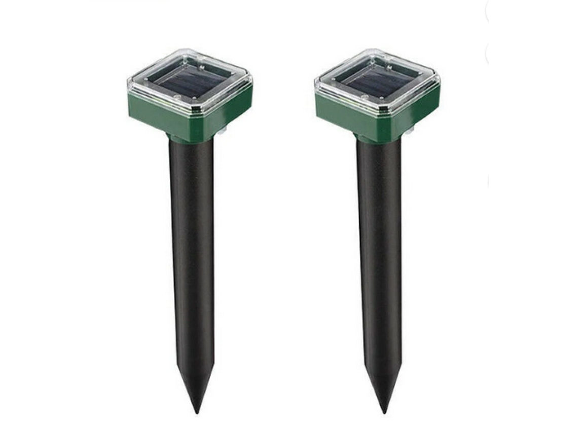 Repelente ultrasónico de plagas para césped, repelente de roedores de cuevas con energía solar, impermeable, para exteriores.