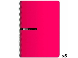 ENRI Cuaderno Cuadros Rojo Din A4 5 Unidades