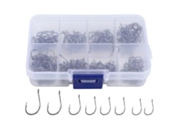 300pcs/caixa Anzóis De Pesca Iseama Aço Carbono Alto Anti-corrosão Com Círculo