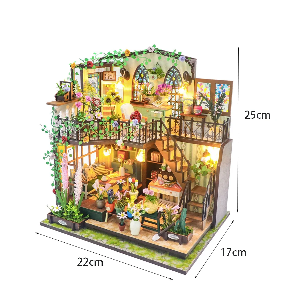 Kit De Bricolaje Para Casa De Muñecas De Madera 3d - Miniatura "acogedora Casita"