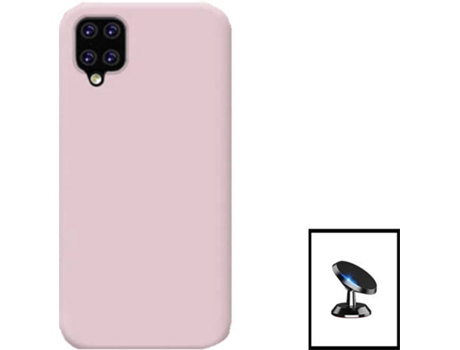 Carcasa + Soporte Samsung Galaxy A22 5G PHONECARE Silicona Liquida Rosa 8376