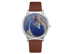 Relógio Feminino Casual De Quartzo Com Pulseira De Couro Pu Redondo Moderno (preto)