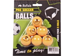 Bola Futbolin BUFFALO Naranja Pro Socer Ball 6 unid 23g 35mm 6205.001