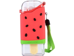 Botella de agua de silicona con forma de donut de 300 ml con pajita, cordón y tapa antideslizante resistente al calor para niñas.