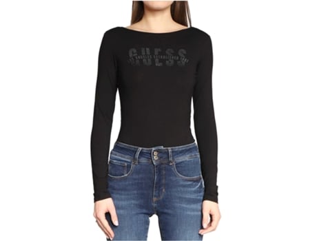 Camiseta para Hombre GUESS JEANS (XL - Negro)