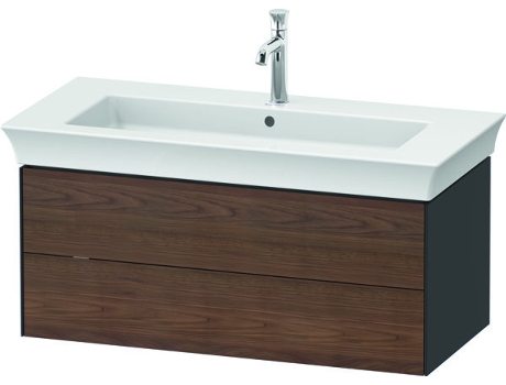 DURAVIT White Tulip, mueble de baño colgado en la pared, ancho 984 x fondo 458mm, con 2 cajones, con tecnología tip-on, WT43420