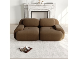 Sofá Loveseat 82'' - Modular Con Reposabrazos Curvos Y Base Antideslizante - Marrón