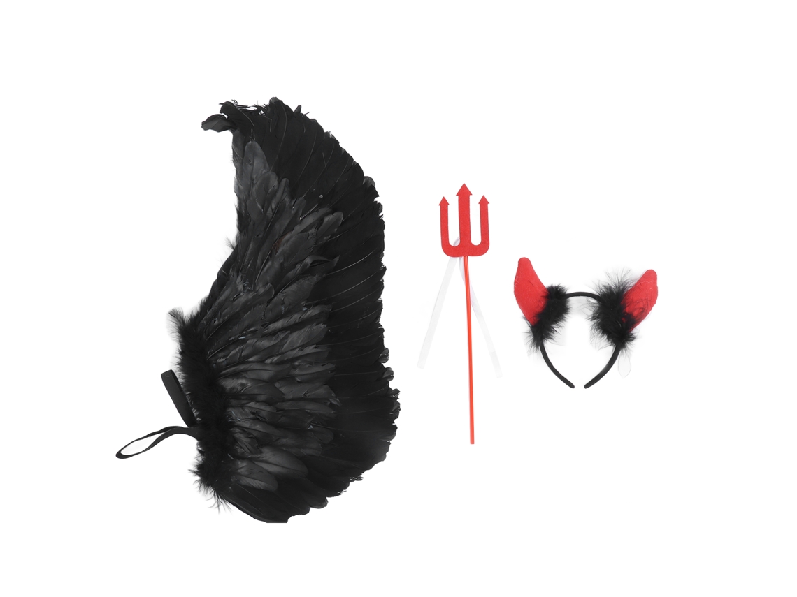 3 Pack Alas De Ángel Diablo Artesanales Ligeras Para Adultos, Disfraz De Halloween, Plumas Artificiales, Cosplay