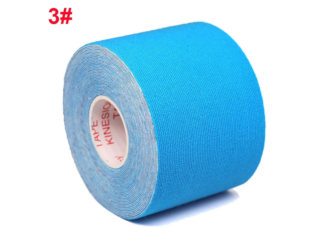 Vendaje elástico adhesivo para aliviar el dolor musculoesquelético de rodilla en caso de esguinces. Mdug (azul claro, 10 cm x 5 cm)
