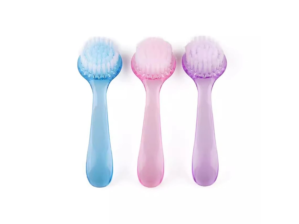 Conjunto De 3 Cepillos Redondos Con Tapa Para Polvos De Uñas