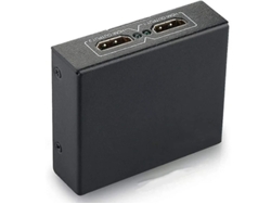 Mini Divisor Hdmi 2 Puertos Divisor 1x2 Con 1 Entrada 2 Salidas Amplificador De Alta Velocidad Hd 1080p Y Soporte Full 3d Negro Yizhood