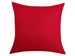 2026-2 Fundas De Almohada De Lino De Algodón 100% Hechas A Mano, 18"x18", Rojo Intenso