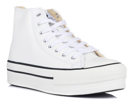 Zapatillas Vegana Con Plataforma VICTORIA (Sintético-Blanco-35)