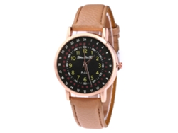 Reloj De Cuero Analógico De Quartzo Para Hombre Aleación F322-ma Café Claro