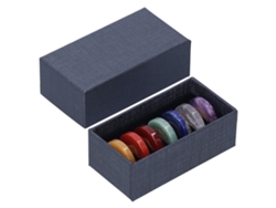 Pirámide Decorativa De 7 Chakras Hecha De Piedras Naturales Con Caja De Regalo.