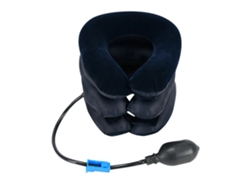 (azul) Cinturón De Soporte De Cuello Inflable Con 3 Tubos De Aire