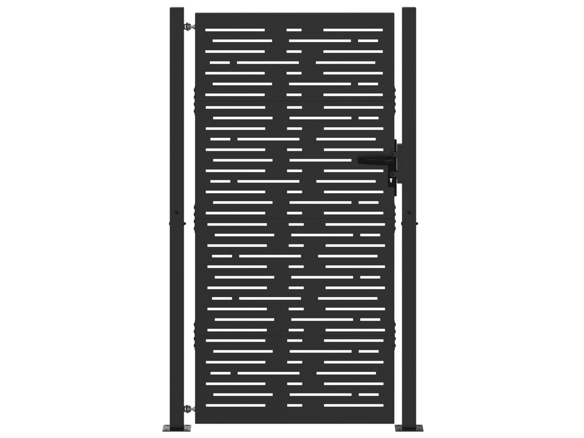 Puertas Vidaxl de acero negro (105 x 175 cm)