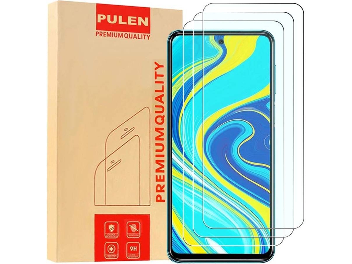 3x Protector Cristal Templado Xiaomi Redmi Note 9S HONGWE.