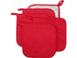 Almofada Térmica - Algodão - Almofada Térmica - 5 Peças Em Vermelho
