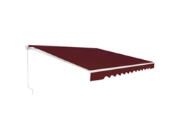 Toldo Extensible Costway Impermeable Y Con Protección Uv (400 X 250 Cm - Aluminio - Vino)