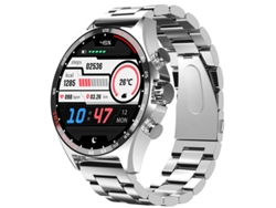 Reloj inteligente Bestvite con llamadas Bluetooth, monitorización de salud, función SOS y reproducción de música, color plateado