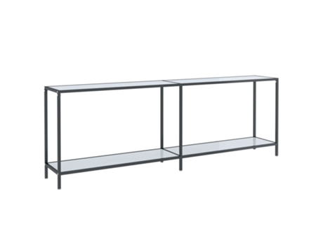 MAISON EXCLUSIVE - Mesa consola vidrio templado blanco 220x35x75,5 cm