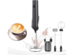 Espumador de leche, batidora eléctrica recargable por USB, ideal para café, capuchino y chocolate caliente.