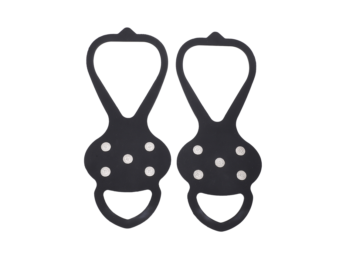Crampones De Hielo De 5 Dientes Con Puentes De Acero Inoxidable Para Escalada En Nieve. Calzado Antideslizante. Talla Xl (43-48).