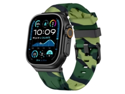Correa para Apple Watch de 46/49/45/44 mm - Silicona negra con hebilla