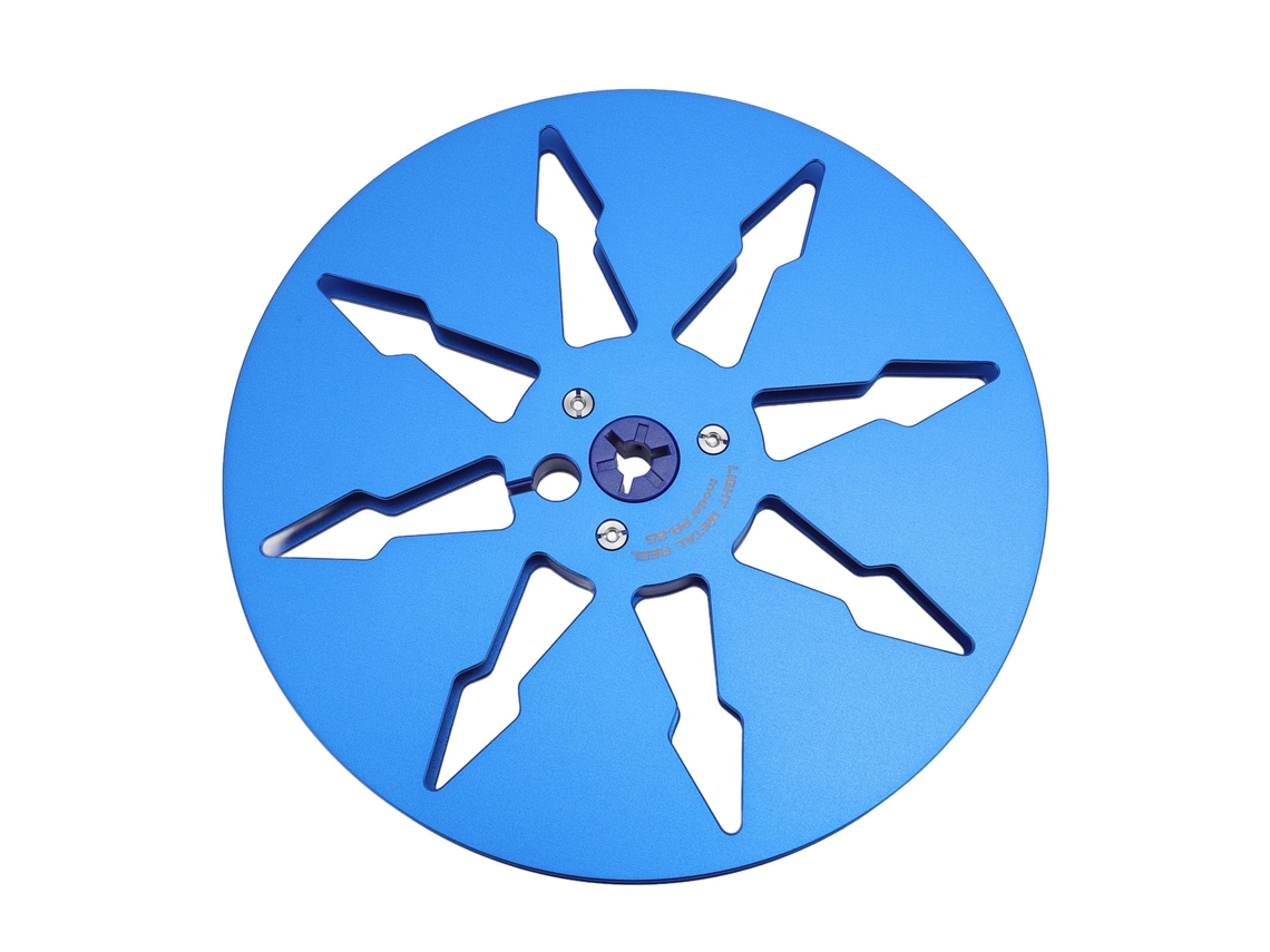 Carrete De Cinta Vacío De 1/4" (7 Pulgadas) Para Grabación De Sonido, 8 Orificios, Aleación De Aluminio Azul Para Revox