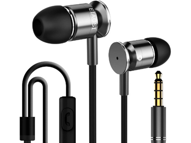 Auriculares con Cable WJS CT0920 (In Ear - Micrófono - Negro)