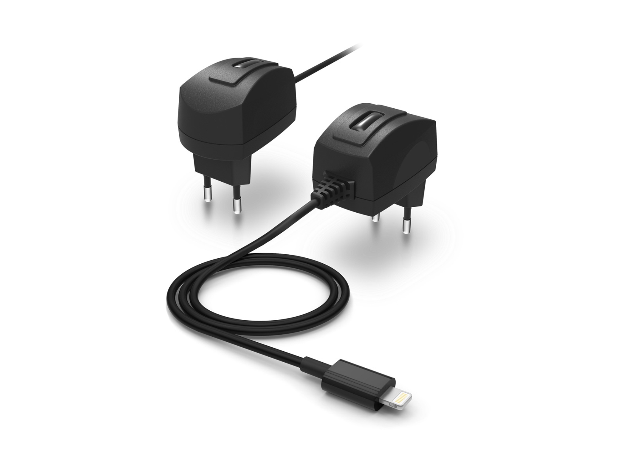 Transformador MUVIT Apple Lightning MFI 1A Negro
