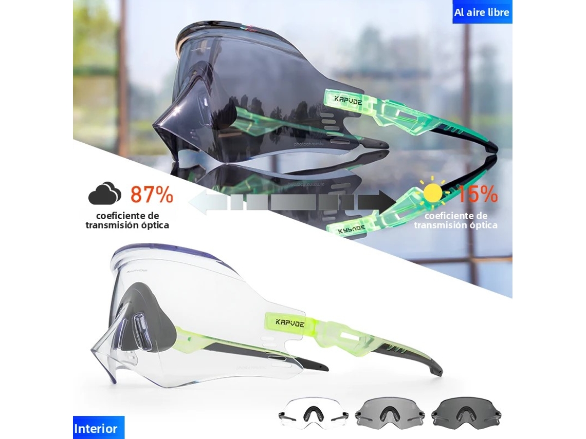 Gafas de ciclismo unisex con protección UV400 MDUG (modelo fotocromático 3)