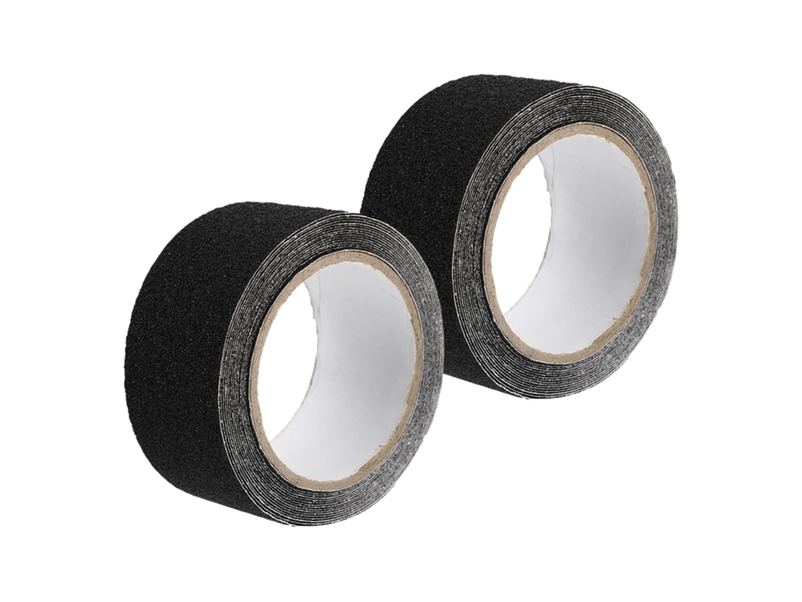 2 Rollos De Cinta Adhesiva Antideslizante E Impermeable Para Peldaños De Escaleras Y Suelos. Fácil.