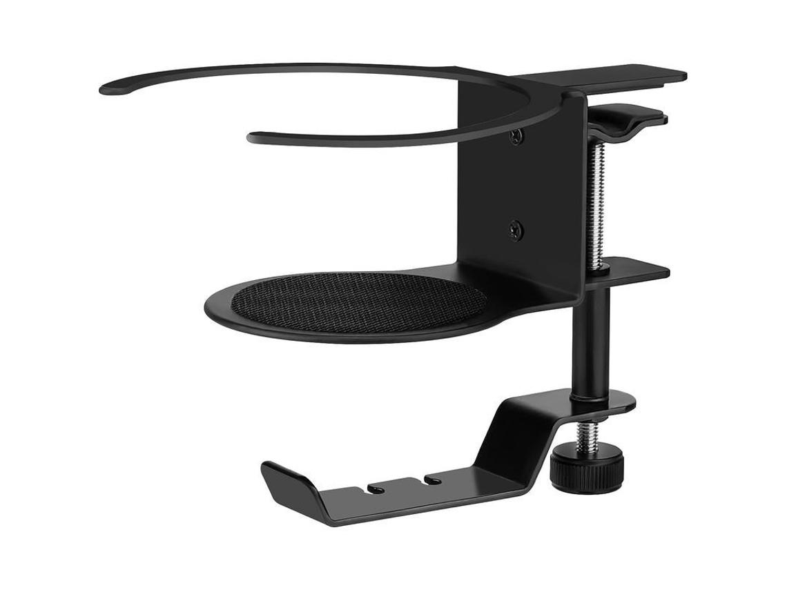 2026-33071-porta Auriculares Y Portavasos 2 En 1, Soporte Para Escuchadores Y Vasos Para Mesa De Oficina