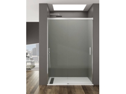 Mampara De Ducha Frontal 1+1 Thalassa (basic) 135 Cm Perfil Cromo Cristal Transparente