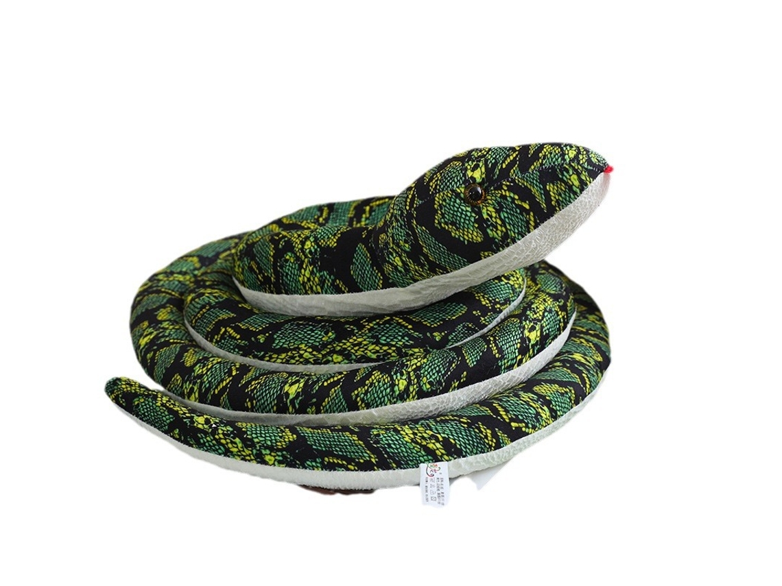 Serpiente de peluche marrón grande y realista, regalo de broma, juguete de peluche CHABERLU