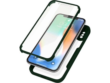 Carcasa iPhone XS AVIZAR Protección 360° Verde