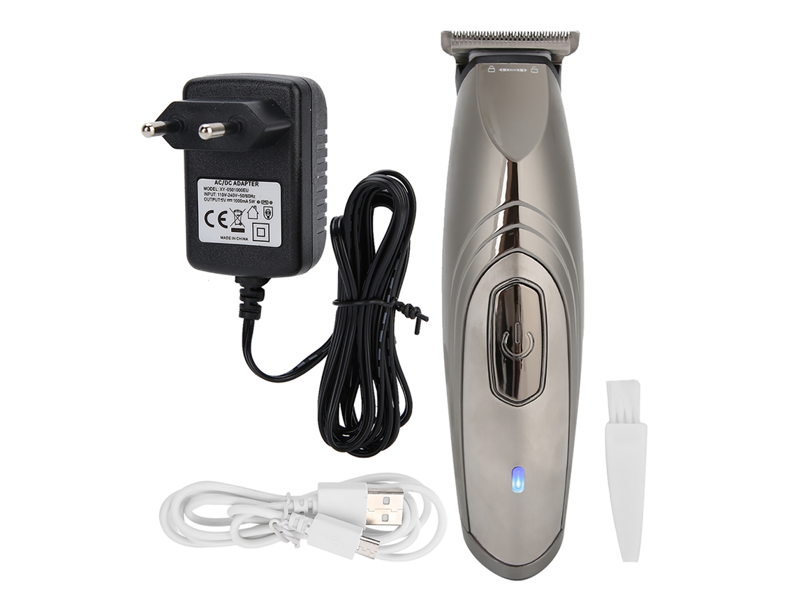 2026-cortadora De Cabelo Elétrica Recarregável Cortapelos Máquina De Corte Ferramenta De Estilismo Prata 110‑240v