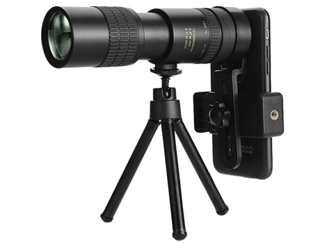 Telescopio monocular teleobjetivo 4K 10-300X40 mm, monoscopio Skyscope portátil de visión nocturna impermeable de alta potencia con súper zoom para...