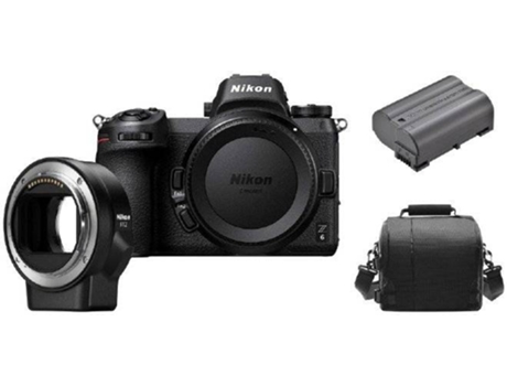 Kit Cámara Mirrorless NIKON Z6 + Adaptador de montaje FTZ + funda para cámara + bateria EN-EL15B