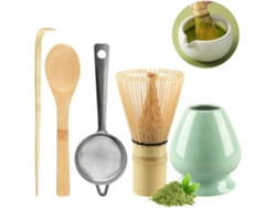 Juego de 5 Piezas para Matcha Con Batidor, Colador y Cucharas