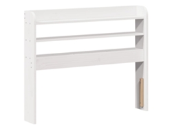 Maison Exclusive - Cabecero De Cama Con Estantes Madera Maciza Pino Blanco 90 Cm