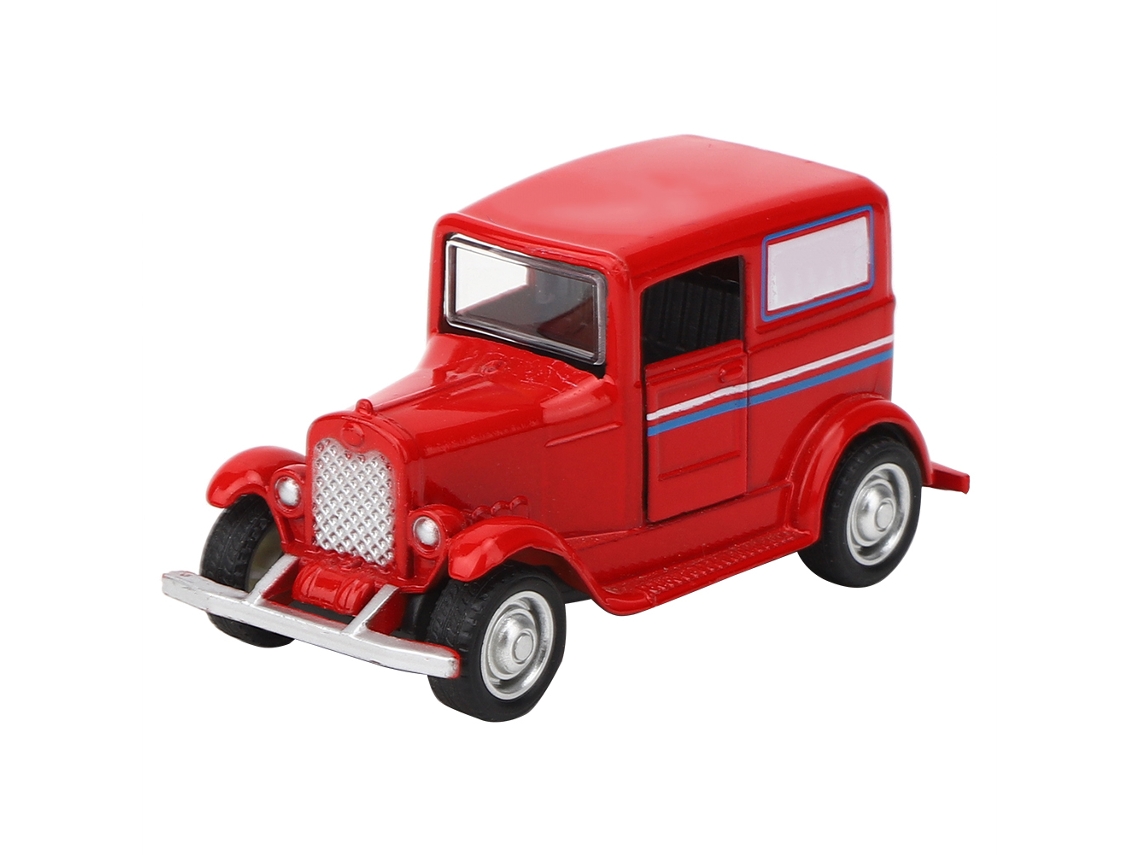 Coche De Juguete Vintage De Aleación, Modelo De Simulación Para Niños Con Ruedas Retráctiles, Rojo.