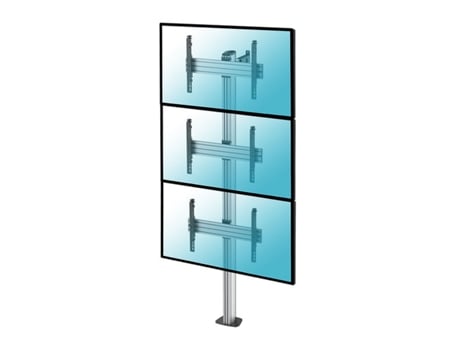 Soporte de suelo atornillable para 3 TV 40"-65", Altura 240 cm
