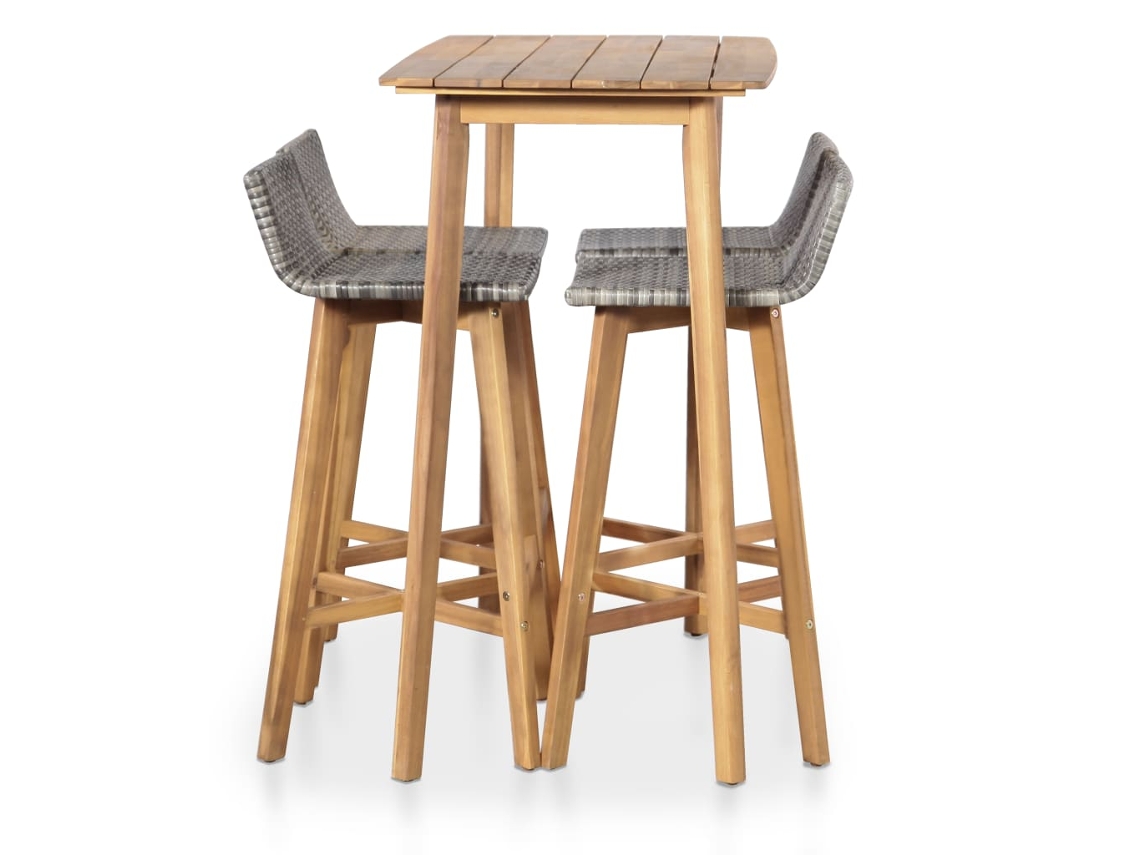 Maison Exclusive - 5 Pcs Conjunto De Jantar Exterior Madeira Acácia Maciça