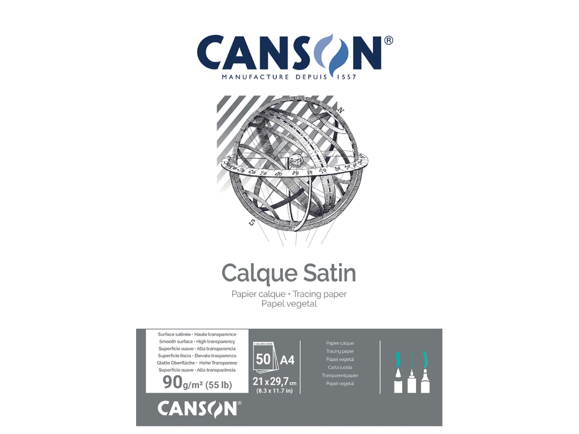 Bloc de Papel Vegetal CANSON Din A3 90 G/M²