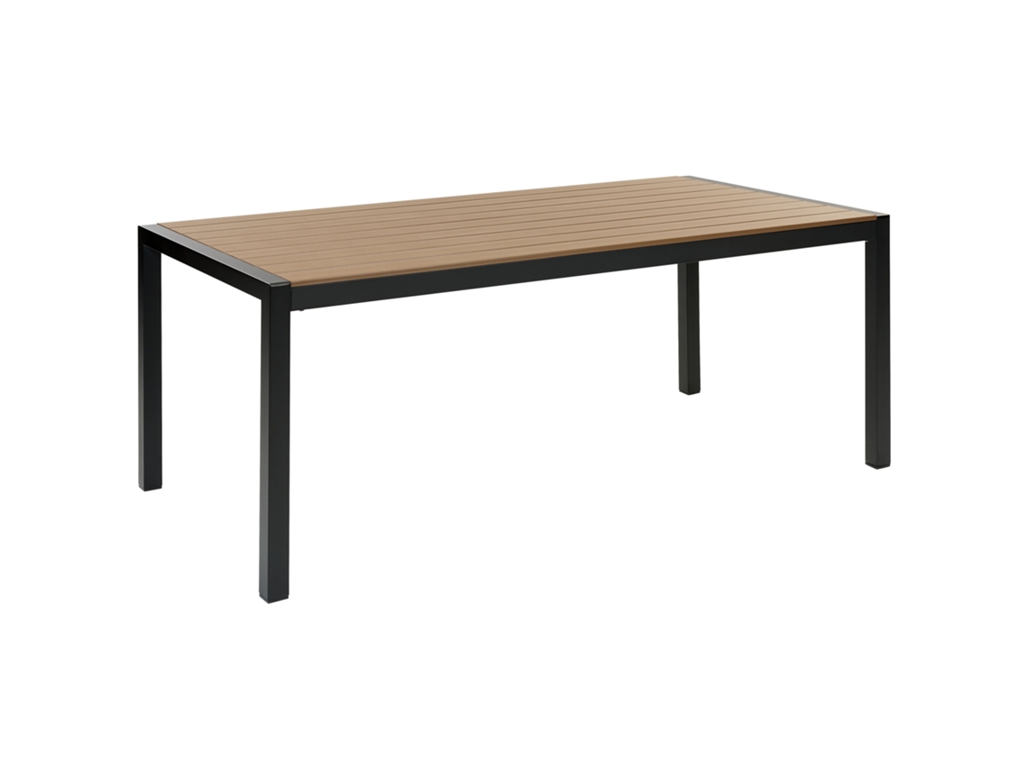 Mesa De Refeição De Jardim Vernio 180 Cm 90 Cm Metal Castanho/preto